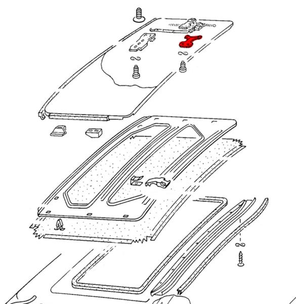 Support plate for guide (877 411 489)